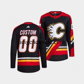 Herren Calgary Flames CUSTOM Eishockey Trikot Adidas 2022-2023 Reverse Retro Schwarz Authentic